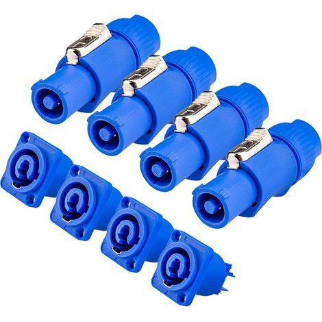 4 Pack Connecteur Powercon Mâle Et Femelle Adaptateur 3 Broches Pour Éclairage Scène (1/5)