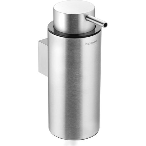 COSMIC Logic porte-savon liquide distributeur de savon acier inoxydable mat murale seulement vissé (200ML) (1/5)