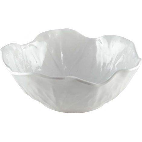 Saladier Bol de Service Carré en Mélamine Blanc pour Salades et Fruits 26 x 26 x 8 cm - PANGIVO (1/5)