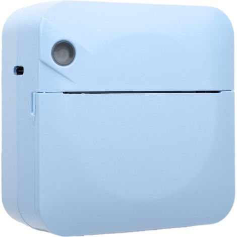 Mini imprimante thermique Bluetooth sans encre, portable et étiqueteuse de poche avec application pour photos et notes (bleue). (1/5)