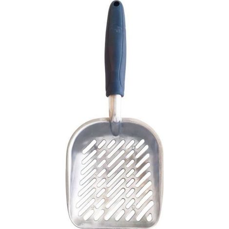 MPETS Pelle à litière Chrome - Pour chat - Bleu et chromé