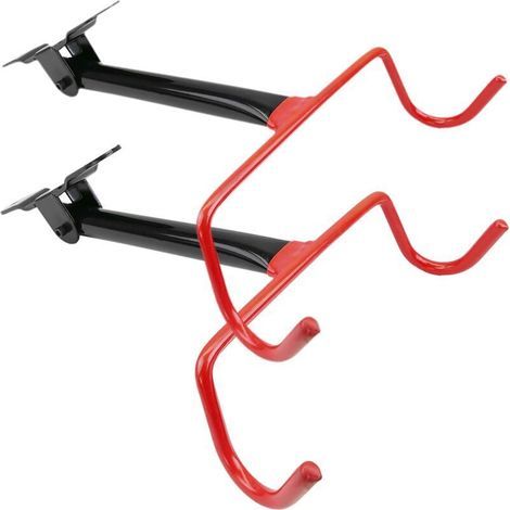 Support mural de vélo avec crochet pliable pour rangement de bicyclette 2-pack (1/4)