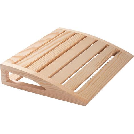 Sauna-Kopfstütze, Massivholz, ergonomisch, 38 x 31 x 7 cm, Wellness-Accessoire, für Damen und Herren (1/5)