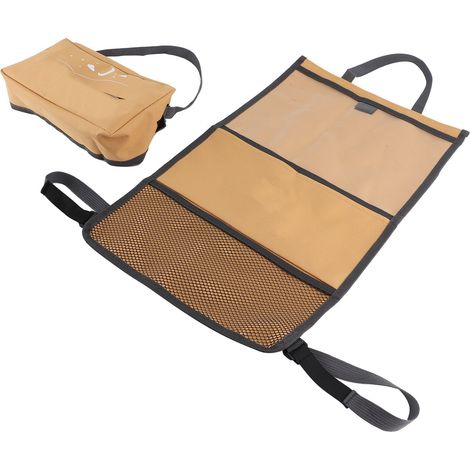 Sac à dossier de siège auto avec rangements + boîte à mouchoirs suspendue, organiseur multi-poches universel, jeu gauche et droit (1/5)
