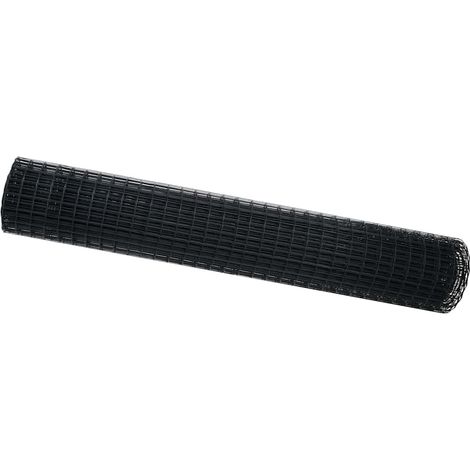 Clôture Euro Gris 1,6 x 10 m Fer revêtu de PVC (1/5)
