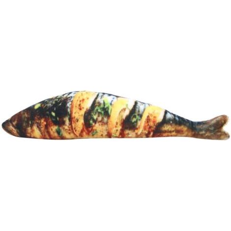 Pair Oreiller Plush Poisson Grillé Unique - Coussin Décoration Maison Bureau Doux (1/5)