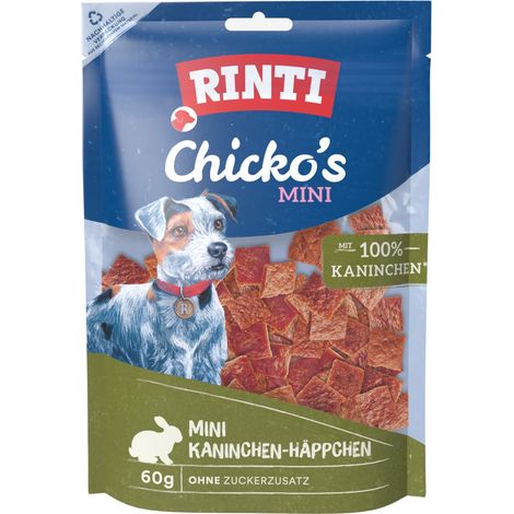 Rinti Chicko Mini Hundesnack Kaninchen Häppchen 60g Kauknochen