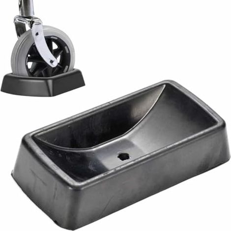 Cale de roue Jack Wheel - Base en caoutchouc pour bateau, caravane, remorque, camping-car (noir, 24,6 cm) (1/4)