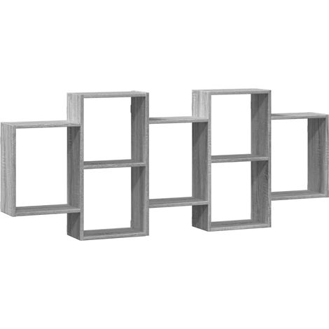Maison Exclusive - Wandregal Grau Sonoma 159x18x65 cm Holzwerksto