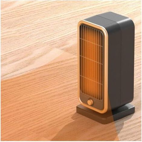 Radiateur électrique vertical à chauffage rapide noir 10,3 x 11 x 26,2 cm, adapté à un usage domestique et professionnel. (1/5)