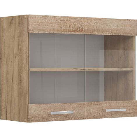 Mobile da cucina in vetro R-Line, Sonoma, 80 cm, Vicco
