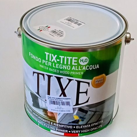 Tixe tix-tite h₂o 2,5 fondo primer bianco opaco per muro e legno base acqua (1/5)