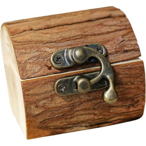Boîte à Bagues en Bois pour Mariage, Coffret Bague Rétro (1/5)