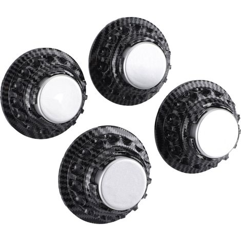 4-teiliges Set Radnabenkappen zur Fahrzeugmodifikation, passend für Tesla Model 3, Model S und Model X aller Baujahre, Carbonfaser-Optik (1/5)