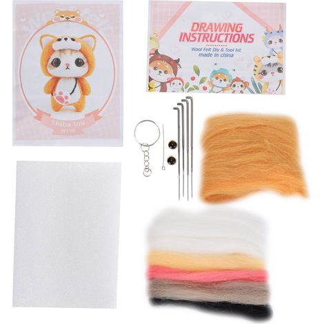 Needle Felting Wool Chemical Fiber Plush Doll Making DIY Material Needle Hand Made Craft(199 Dog ) (1/5)