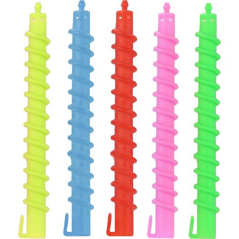 Juego de 26 rulos espirales para permanente, herramienta para peinar y hacer permanentes para mujeres y niñas, colores surtidos. (1/5)