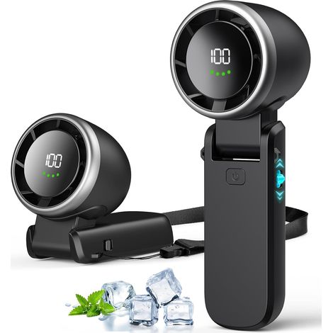 Portable Turbo Fan, 100-Speed Rechargeable Personal Fan, 5000mAh High-Speed Pocket Fan with Air Turbo Tech (1/5)