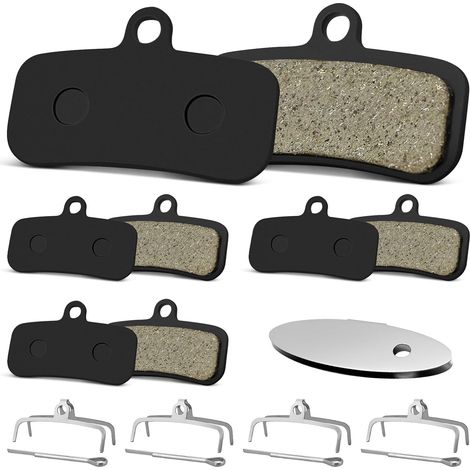 Lot de 4 paires de plaquettes de frein de vélo pour frein à disque Shimano D03S, compatibles avec Shimano BR-M810/M820/M640/M8020/M8120 et Tektro/TRP, frein à disque pour VTT avec plaque d'ajustement (1/5)
