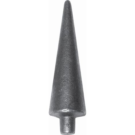 Deco Fer Forge – Pointe de lance cône 100mm – Fer forgé brut à souder – Tige Ø12mm pour tube creux – Élément décoratif portail/clôture