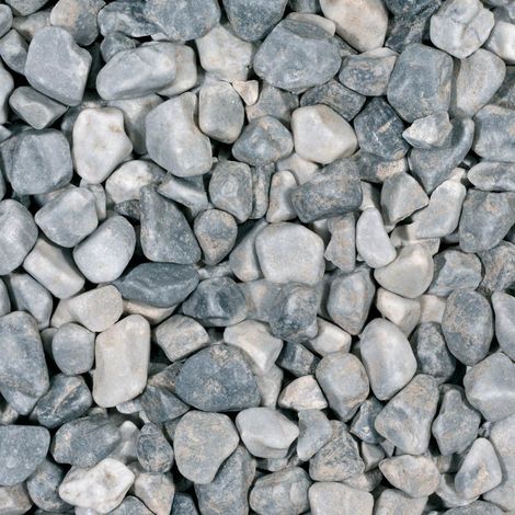 Gravier décoratif marbre bleu 8-16mm – 20kg – Surface lisse pour aménagements extérieurs – Finition tambourinée ronde