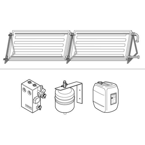 Weishaupt Paket Flachdach horizontal 2x1 FH 45° F2, Solarsystem - 895004 von Weishaupt