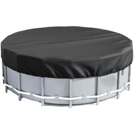 Bâche de protection pour piscine ronde 366 cm – Tissu Oxford 420D imperméable – Installation facile avec cordons et piquets (1/5)