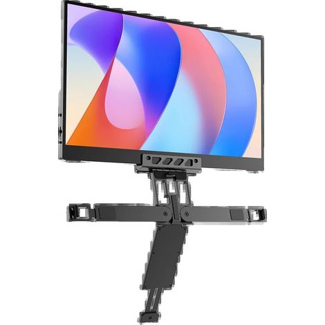 Support de moniteur, Aluminium, Taille repliée 228 × 100 × 26 mm, Taille dépliée 305 × 390 × 26 mm, Poids net 0,2 kg, Compatibilité pour écrans jusqu'à 1,5 kg (1/5)