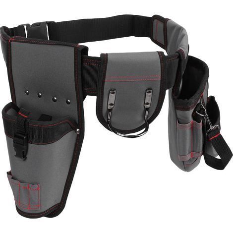Ceinture à outils multifonction amovible réglable en toile Oxford ceinture de taille porte-outils pour électricien charpentier plombier (1/5)