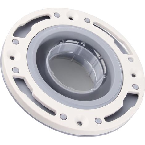 Bride de toilette universelle en silicone et ABS gris, remplacement pour tuyau d'évacuation 4 pouces, 5 pouces et 3 pouces (1/5)
