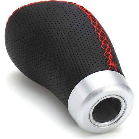 Pommeau De Levier De Vitesse - Manuel 5 Ou 6 Vitesses - Compatible Port 8 Mm 10 Mm 12 Mm - Cuir Et Plastique Pu - 96 X 50 X 17 Mm - 1 Pièce (1/5)