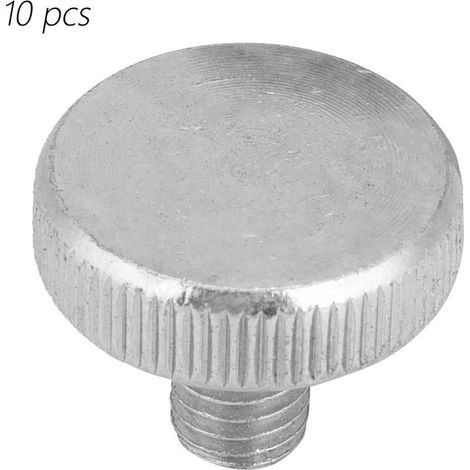 Vis à oreilles M8 en acier zingué, tête moletée plate, lot de 10 - Boulons à ailettes M8x12 pour fixation rapide (1/5)