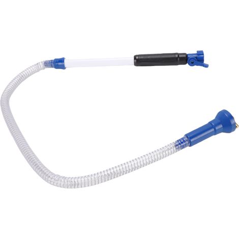 Lance de nettoyage pour réservoir d'eaux noires de camping-car – 122 cm, buse rotative 360°, vanne à bille réglable, gaine PVC, raccord 3/4", pour vidange et entretien (1/5)