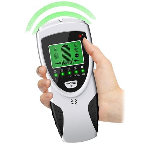 Detector de pared, escáner de pared 5 en 1, detector de montantes con alarma sonora para detección de montantes metálicos (SH301) (1/5)
