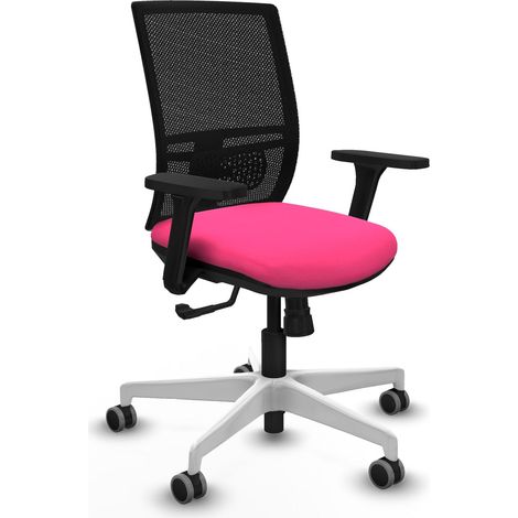 Bürostuhl piqueras y crespo Yunquera rosa Kunstleder weiß (1/2)