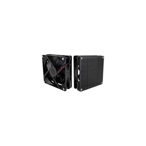 Bardusch-Lot de 2 ventilateurs solaires 3 W pour petits poules, serres, hangars, maisons pour animaux domestiques, échappement de fenêtre