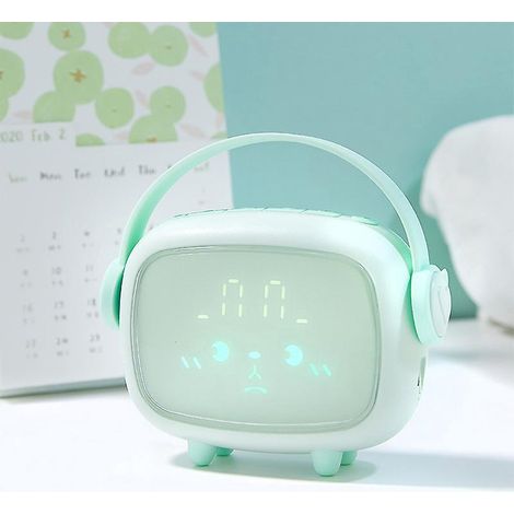 vert Menthe13344.5115mm Rveil Enfants Filles Garons Numrique,rveil Mignon Luminosit De L'cran Minuterie Veilleuse Compte Rebours (1/5)
