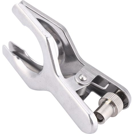 Pince de laboratoire en acier inoxydable 35, clip à bille en verre, pince de serrage pour tubes, outil de paillasse, fixation robuste pour expériences scientifiques. (1/5)