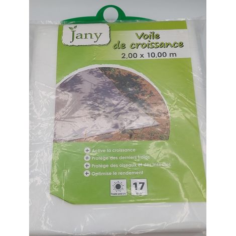 JANY - Voile de croissance - 2x10m - 17g/m2 - Anti-UV - Accélère la pousse - Voir photos (1/4)