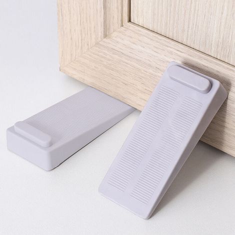 Fermiporta in gomma antidiscendenza, set da 6, altezza regolabile, grigio