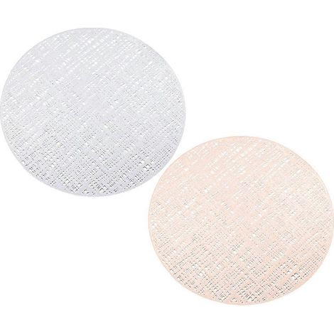 Sets de table anti-taches style nordique, décoration de cuisine, argentés, 38 x 38 cm, lot de 2 (1/5)