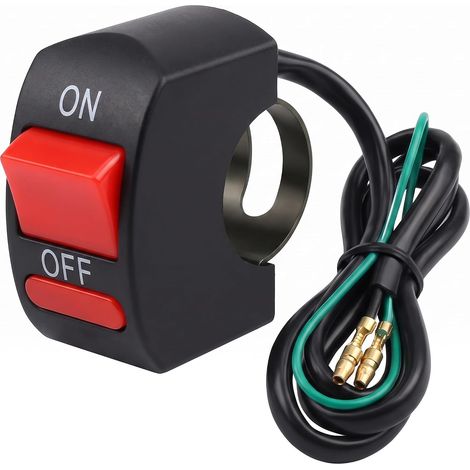 Interrupteur 12V Étanche pour Guidon Moto 22mm Coupe Circuit Quad Scooter (1/5)