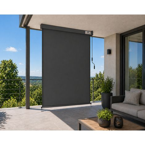 Strattore Ausziehbare Senkrechtmarkise / Vertikalmarkise 120 x 250 cm - Anthrazit
