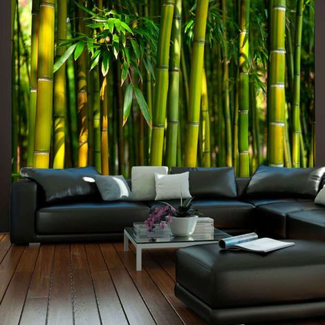 Papier peint forêt de bambous asiatique - 300 x 230 cm (1/4)