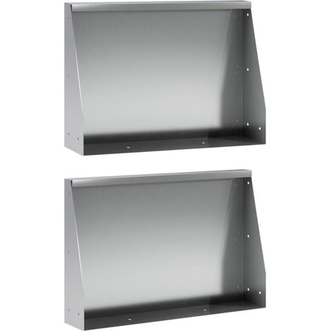 vidaXL Muro de Contención 2 uds. 60 x 12 x 40 cm Acero Galvanizado (1/2)