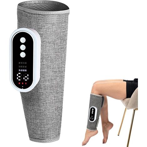 Masseur de jambes électrique – Gris – 3 modes – 3 intensités – USB – Relaxation musculaire (1/5)