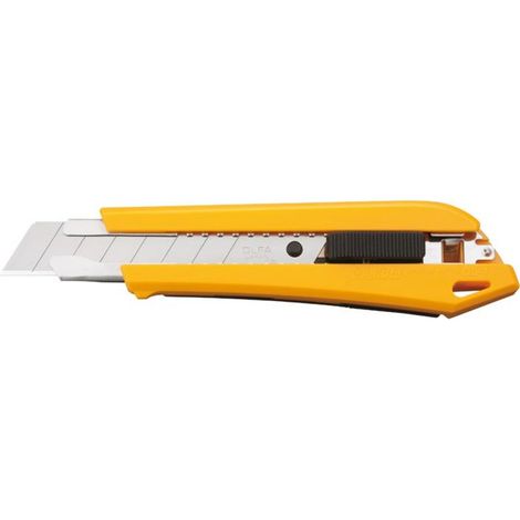 Cutter OLFA avec verrouillage automatique et porte-lames de 18 mm à 16 segments.
