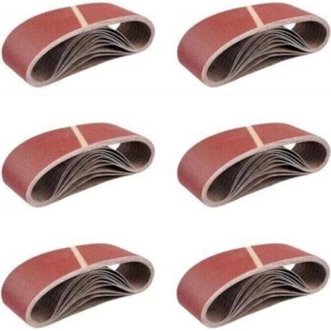 Schleifband 75 x 533 mm, gemischte Schleifbänder für Bandschleifer, Körnungen 40/60/80/120/180, 5 Stück (1/3)