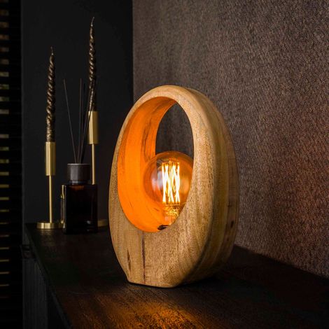 Lampe à poser moderne en bois naturel CARY (1/5)