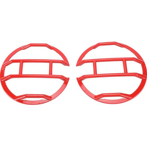 1 Pair Front Headlight Guards Protector Cover Exterior Headlamp Frame Protector Replacement for Bronco 2 4 Door 2021 to 2024 Red (1/5)