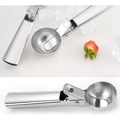 Eiskugelportionierer aus Edelstahl, Kuchenportionierer, multifunktionaler und tragbarer manueller Eiskugelportionierer für Zuhause, Hotel und Restaurant (1/5)